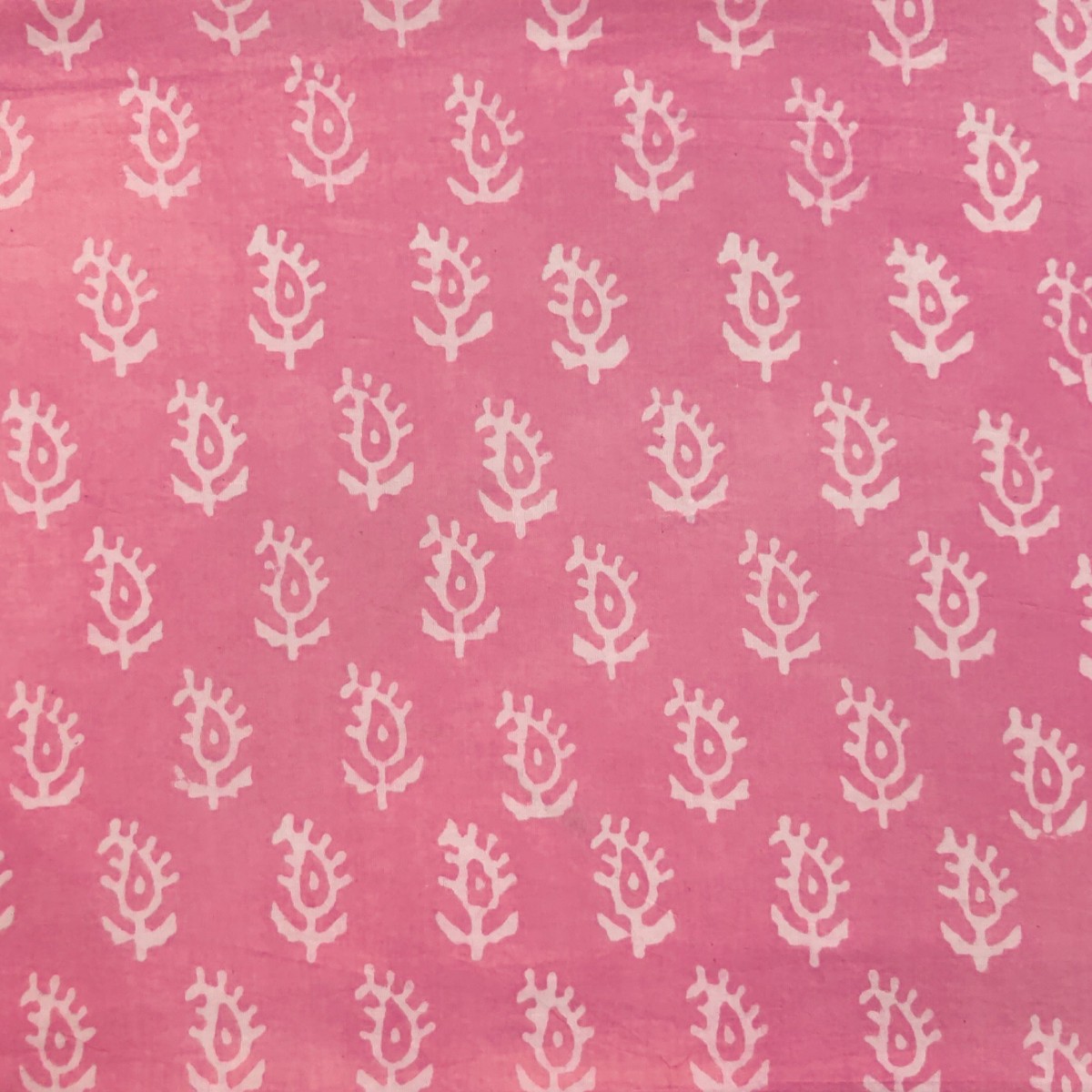 Pure Cotton Akola Pink With Kairi Motif Hand Block Print Fabric