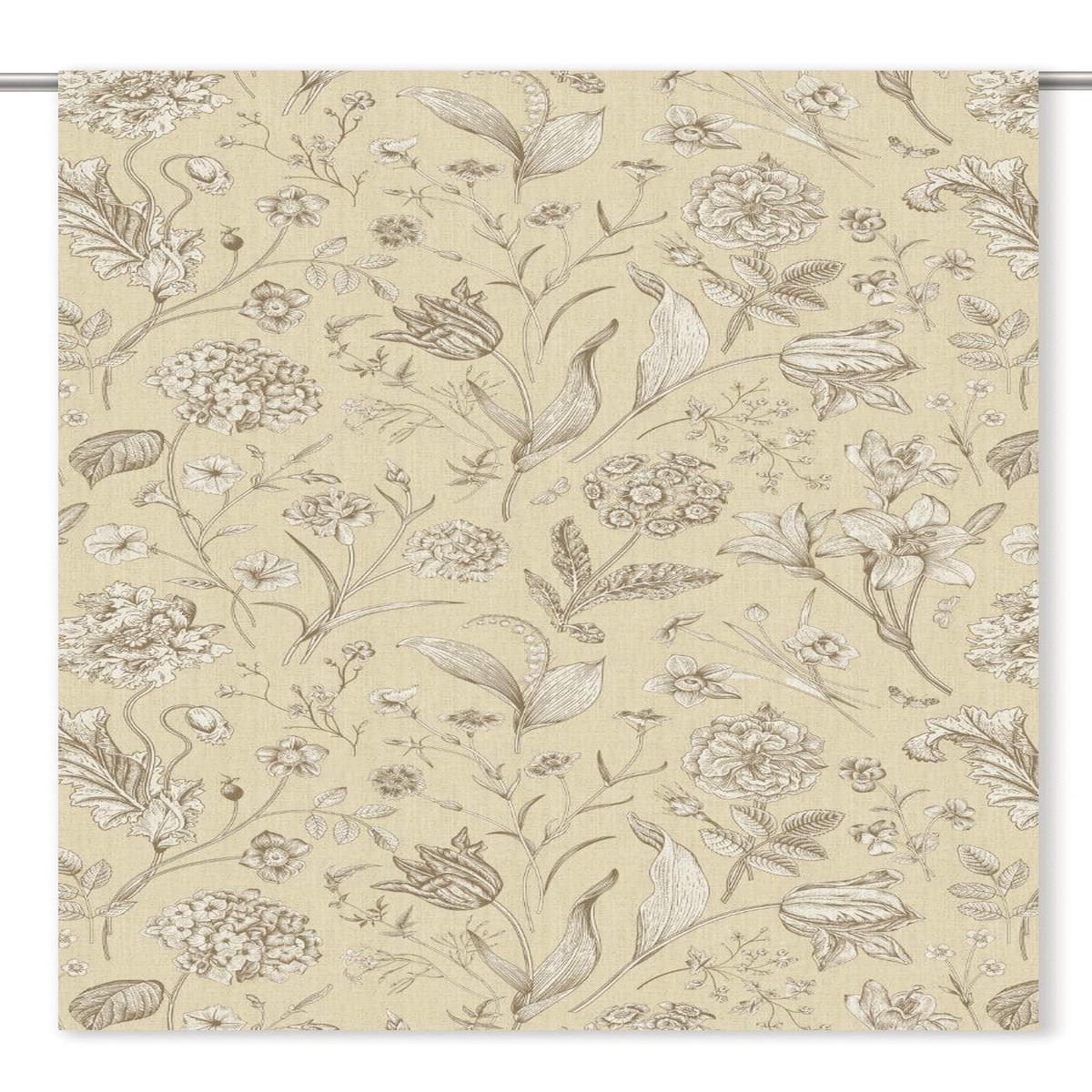 'Beacon Hill' Fabric by the Yard (Light Tan/ Sepia Brown)