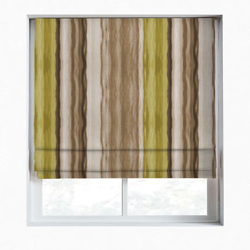 'Belfort' Fabric by the Metre (Yellow/ Brown/ Green)
