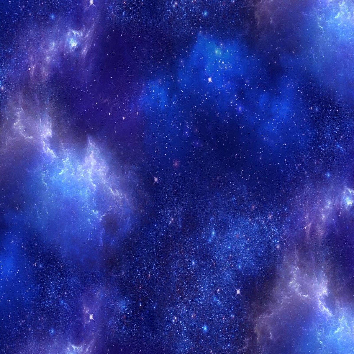 Night Sky Royal Blue Stars Galaxy Landscape Medley Elizabeth's Studio Cotton Fabric ES-583-Royal