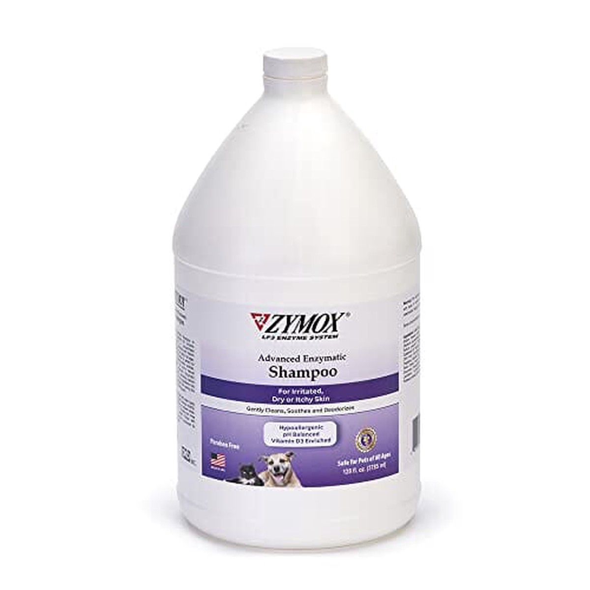 Zymox Advanced Enzymatic Dry and Itchy Skin and Coat Cat and Dog Shampoo - 1 Gallon