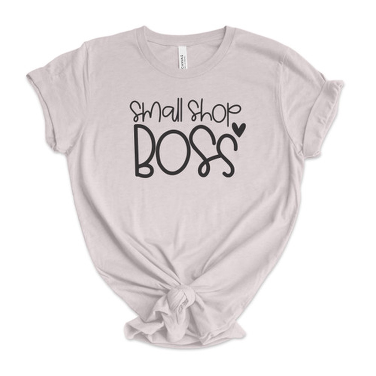 Small Shop Boss shirt - Boss Lady cool grey Bella Canvas short sleeve