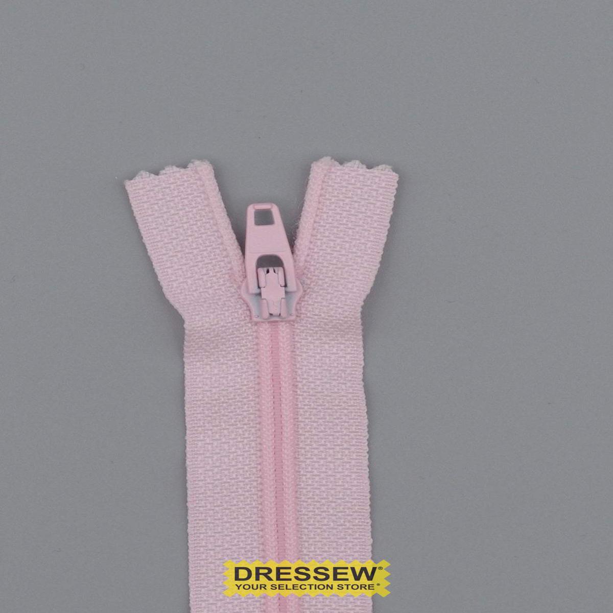 #3 Fine Coil Closed End Zipper 23cm Baby Pink