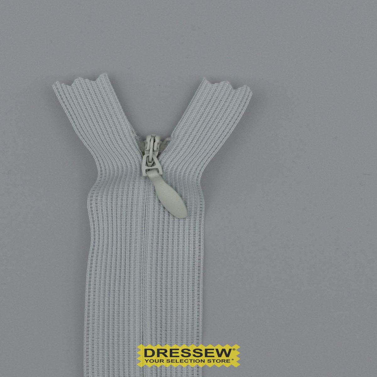 Invisible Closed End Zipper 55cm Mist Grey