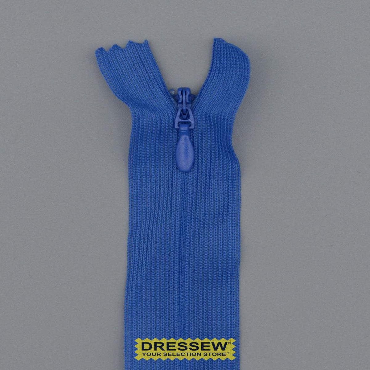 Invisible Closed End Zipper 55cm Royal