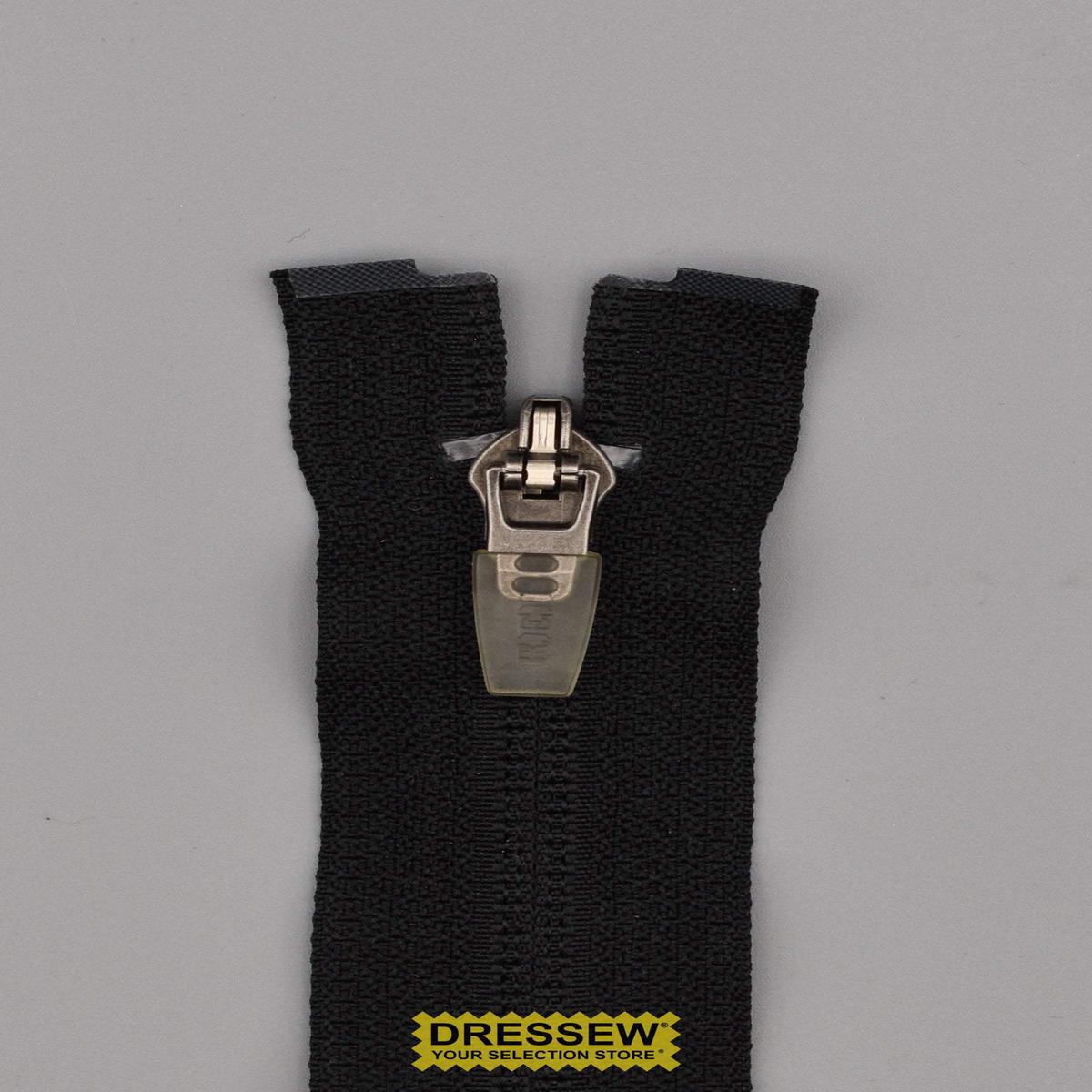 #5 Hidden Reverse Coil Separating Zipper 55cm Black
